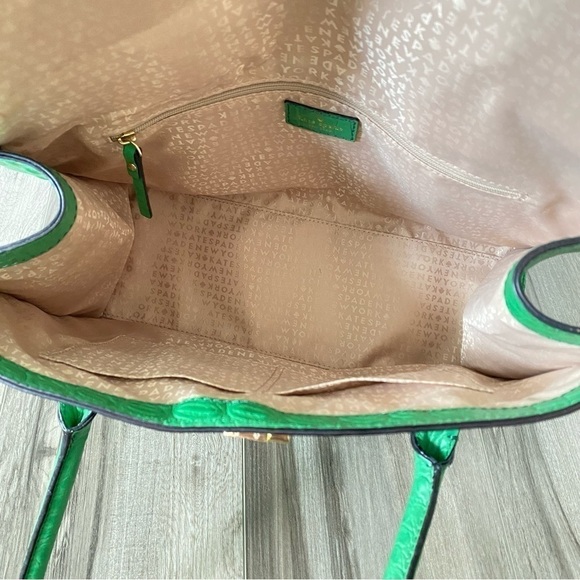 Kate Spade Orchard Valley Sinclair Green Leather Shoulder Bag Tote WKRU1824